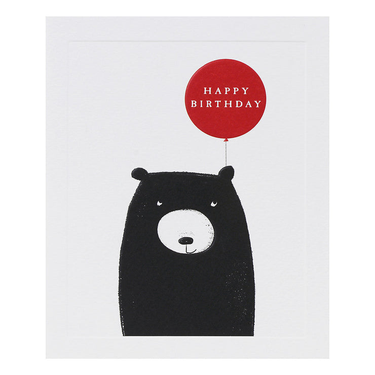 Bear with Balloon Birthday Card