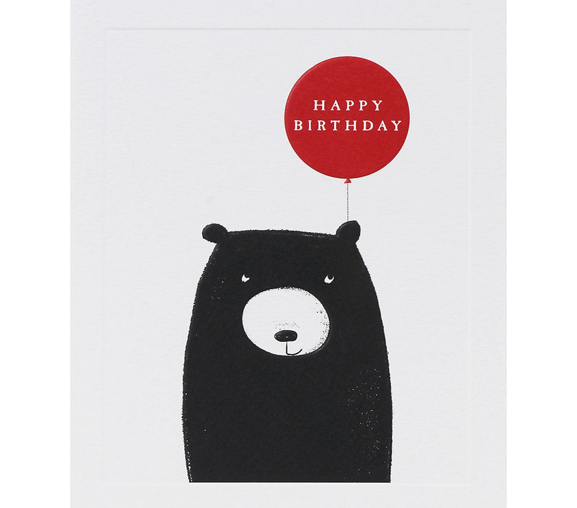 Bear with Balloon Birthday Card