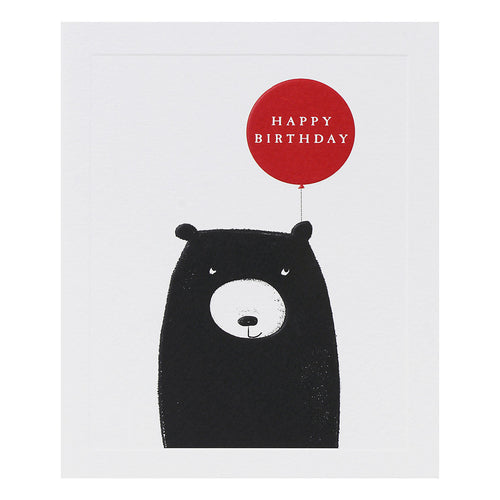 Bear with Balloon Birthday Card
