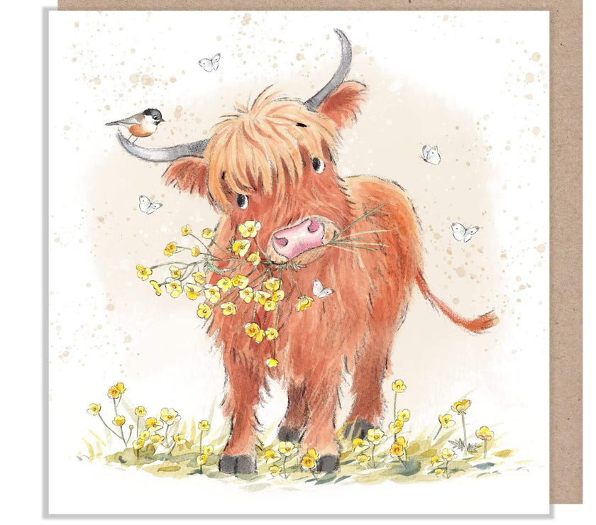 Cow Buttercup Birthday Card