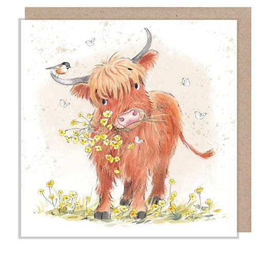 Cow Buttercup Birthday Card