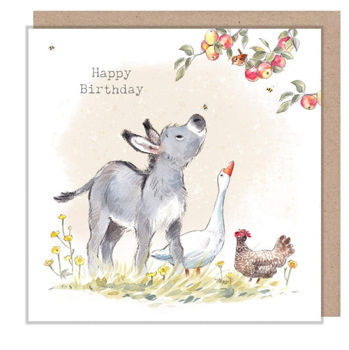 Donkey and Goose Birthday Card