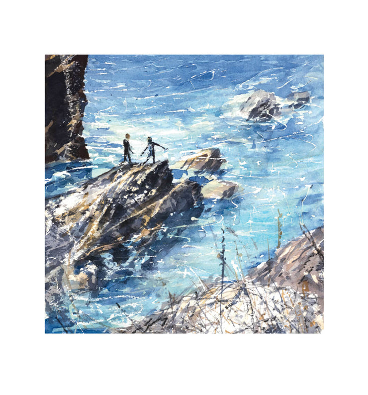 Playing on Rocks Birthday Card