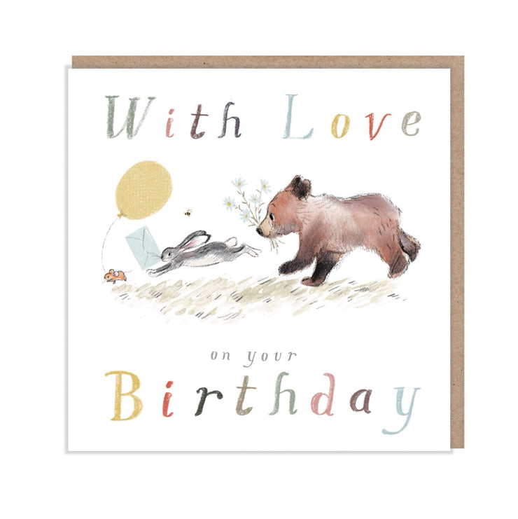 With Love Bear Birthday Card