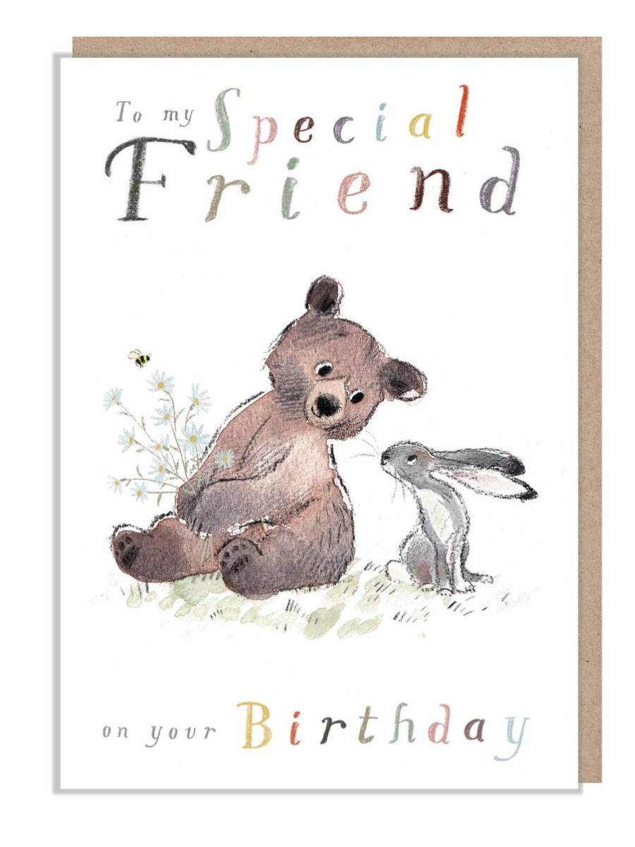Special Friend Bear Birthday Card - House of Cards