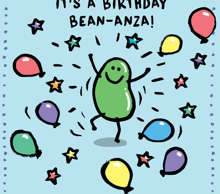 Human Bean-anza Birthday Card