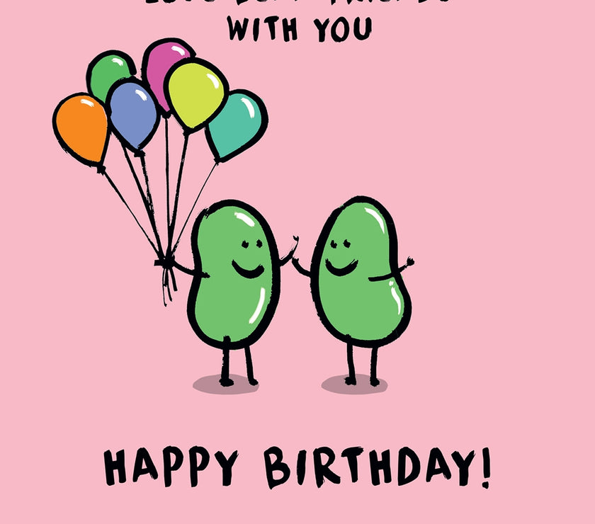Human Bean Friends Birthday Card