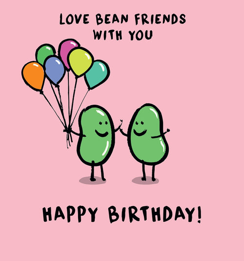 Human Bean Friends Birthday Card