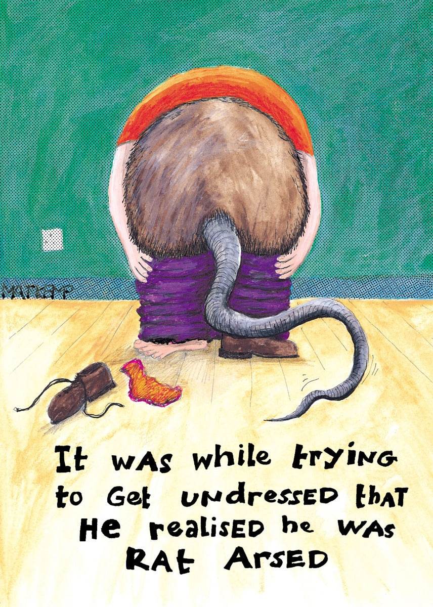 Rat Arsed Birthday Card - House of Cards