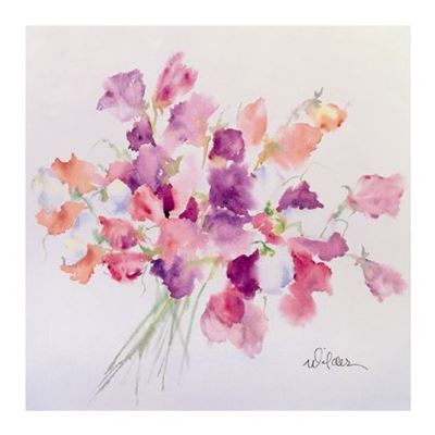 Sweet Peas Softly Birthday Card