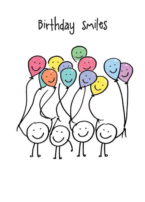Balloon Smiles Birthday Card - House of Cards