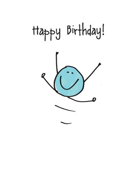 Jump For Joy Happy Birthday Card - House of Cards