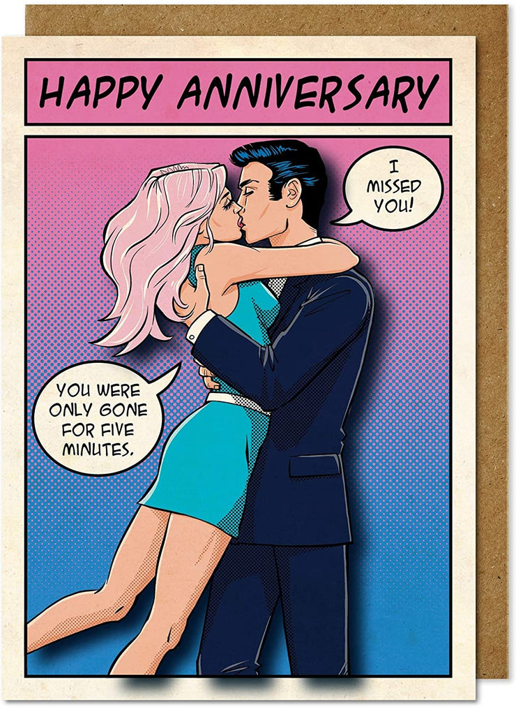 Kissing Couple Anniversary Card