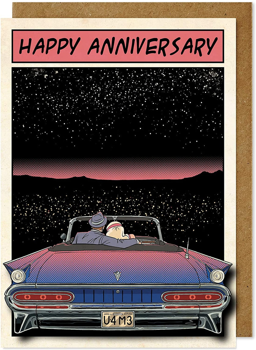 Starry Night Car Greeting Card