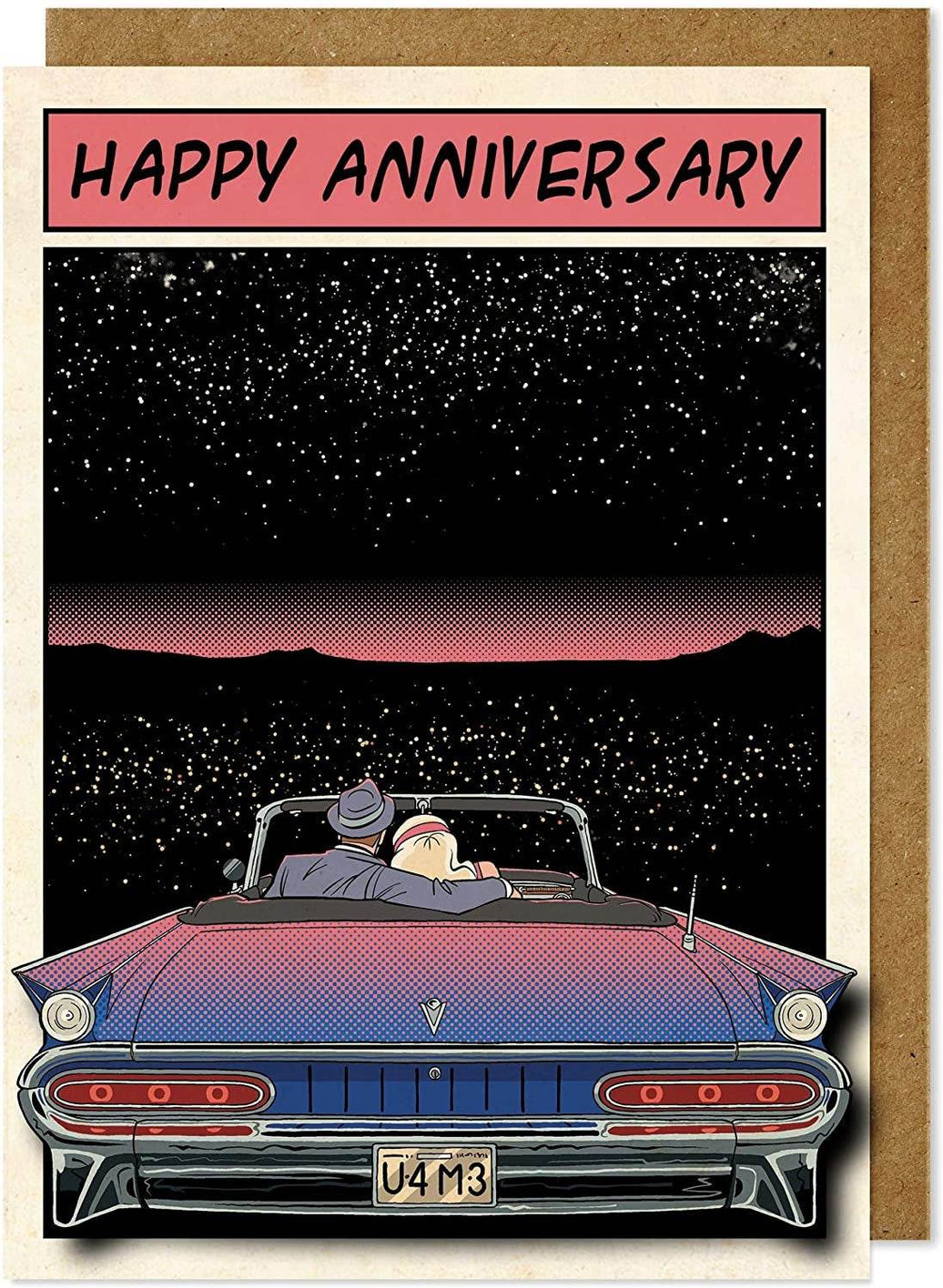 Starry Night Car Greeting Card - House of Cards