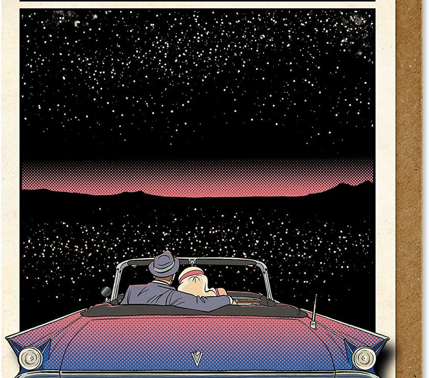 Starry Night Car Greeting Card