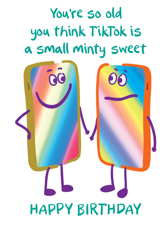 Message Me TikTok Happy Birthday Card
