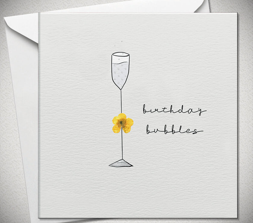 Boo-tanicals Flower Bubbles Birthday Card