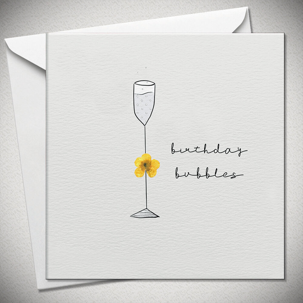 Boo-tanicals Flower Bubbles Birthday Card