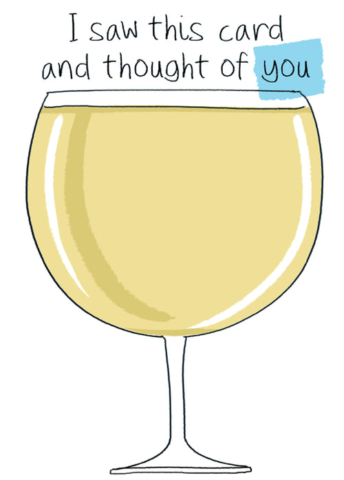 Pencil Me In Thought of You Wine Greeting Card