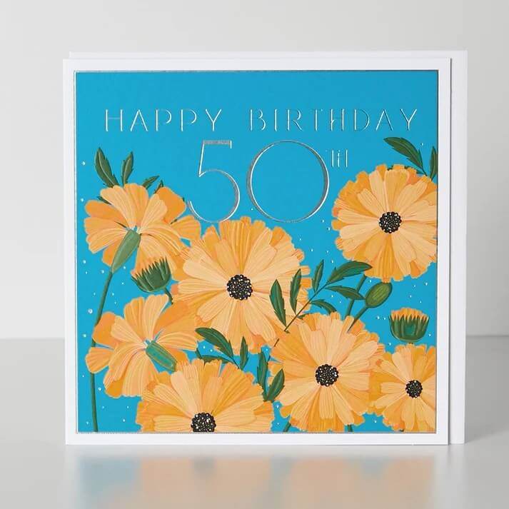 50th Fifty Birthday Card - House of Cards