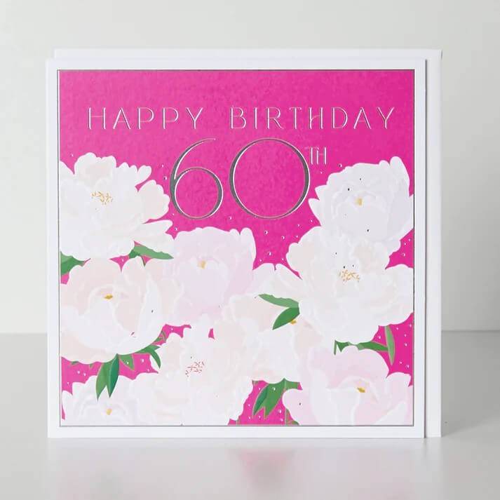 60th Sixty Birthday Card - House of Cards