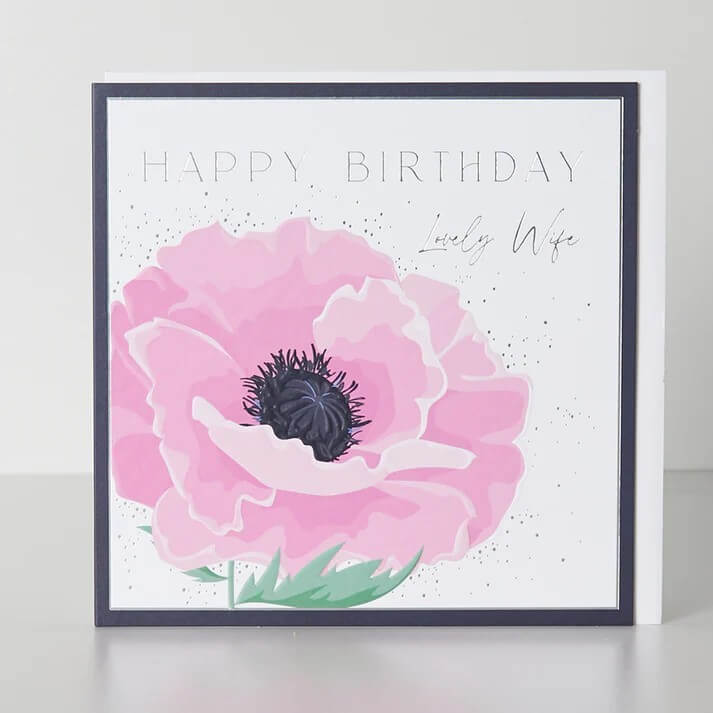 Wife Poppy Birthday Card