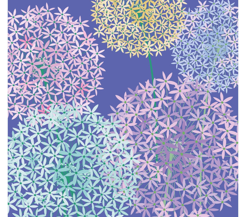Blank Purple Flowers Greeting Card