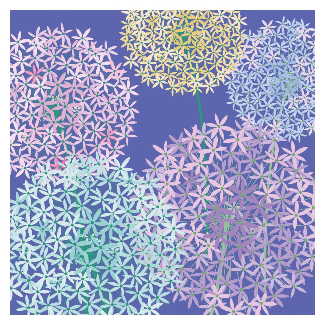 Blank Purple Flowers Greeting Card