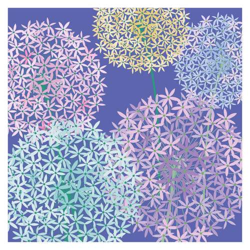 Blank Purple Flowers Greeting Card