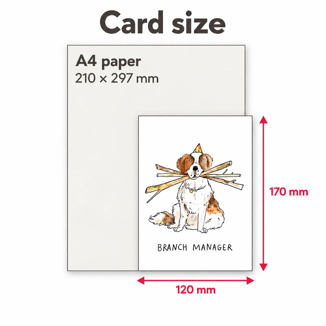 Branch Manager Funny Dog Birthday Card