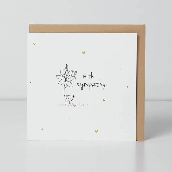 Sympathy Bird and Flower Card