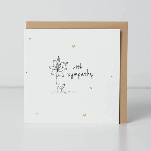 Sympathy Bird and Flower Card