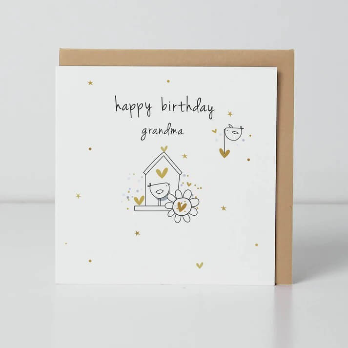 Grandma Birdhouse Birthday Card