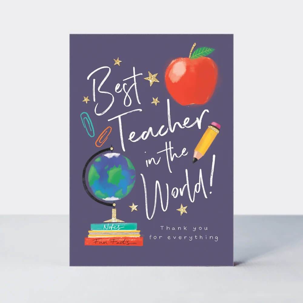 Best Teacher Greeting Card - House of Cards