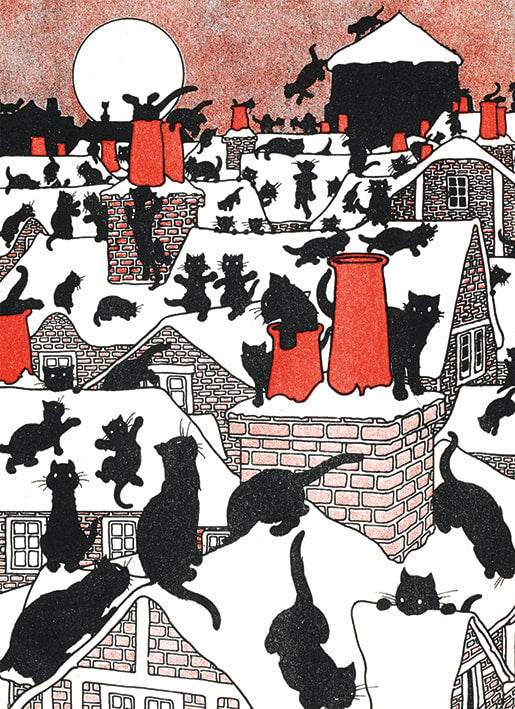 Black Cats Christmas Cards - House of Cards