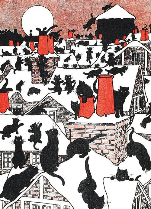 Black Cats Christmas Cards - House of Cards