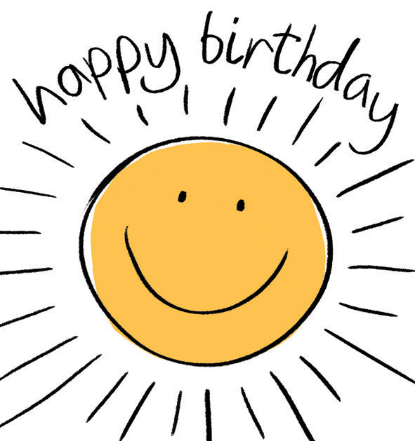 Smiling Sun Happy Birthday Card