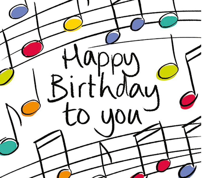 Musical Notes Birthday Card