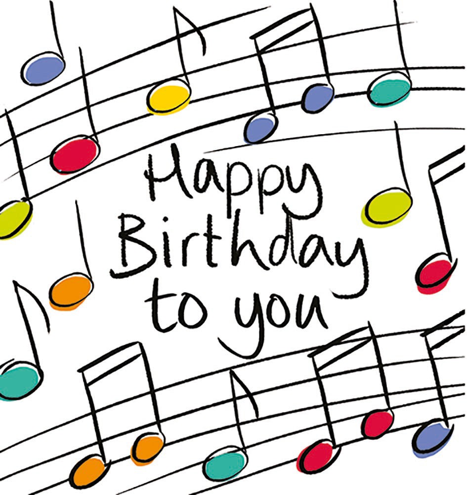 Musical Notes Birthday Card