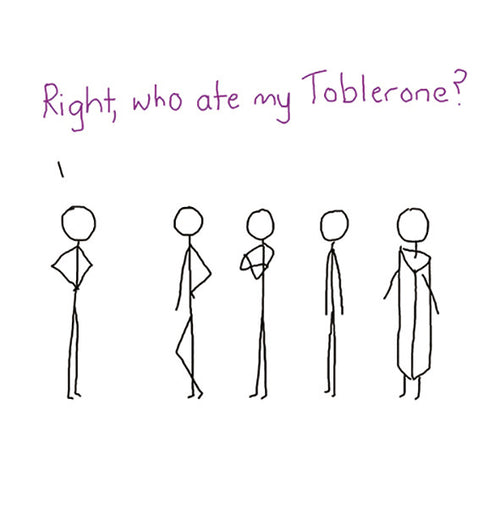 Who Ate My Toblerone Greeting Card