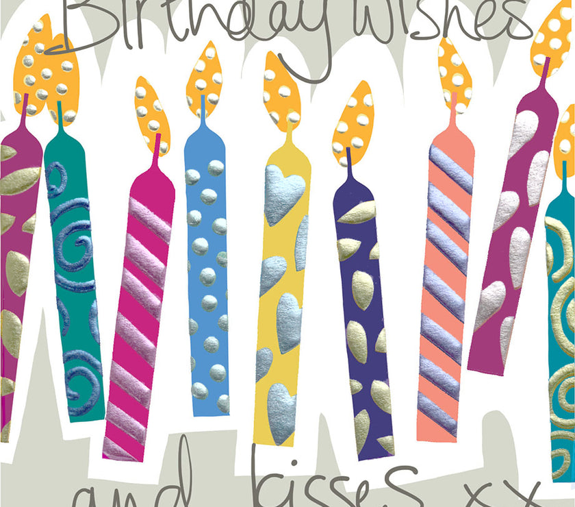 Topsy Turvy Candles Birthday Card