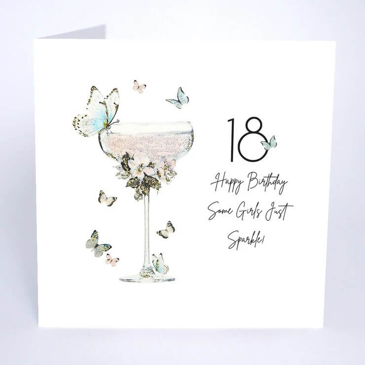Luxury 18th Cocktail Birthday Card