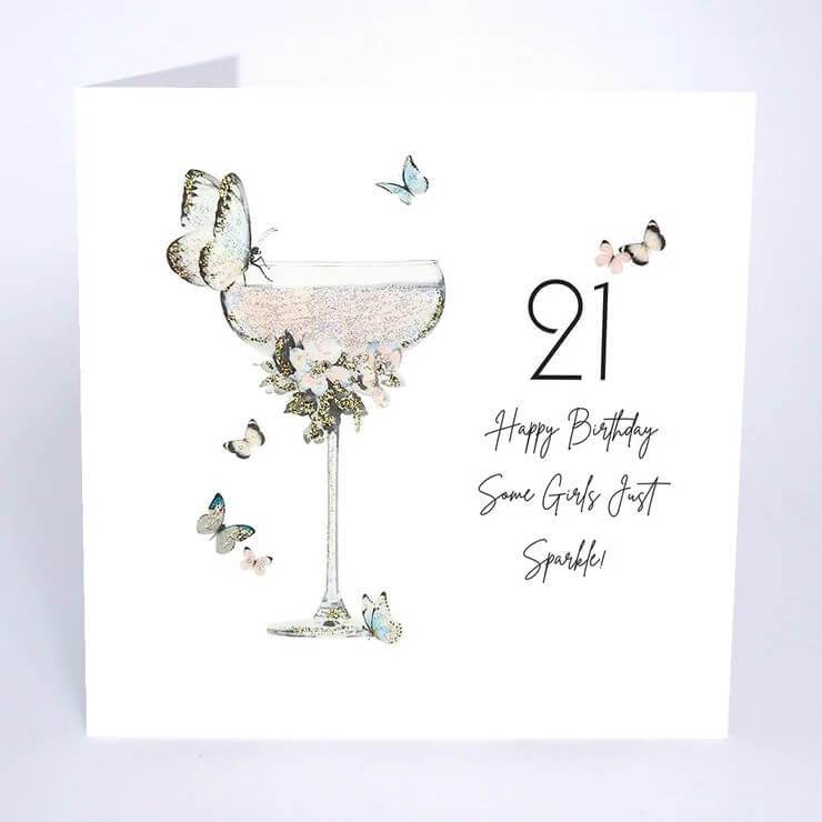21st Female Birthday Card - House of Cards