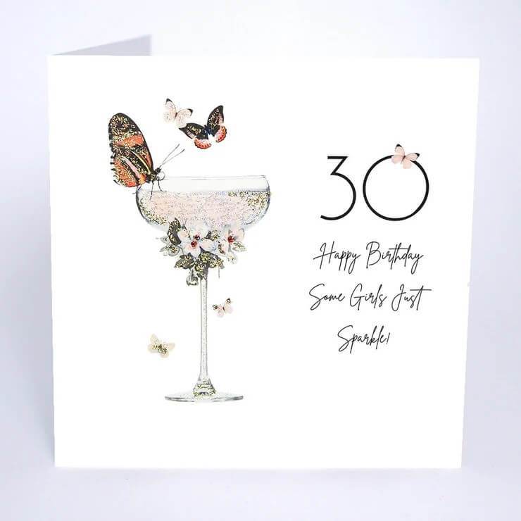 30th Female Birthday Card - House of Cards