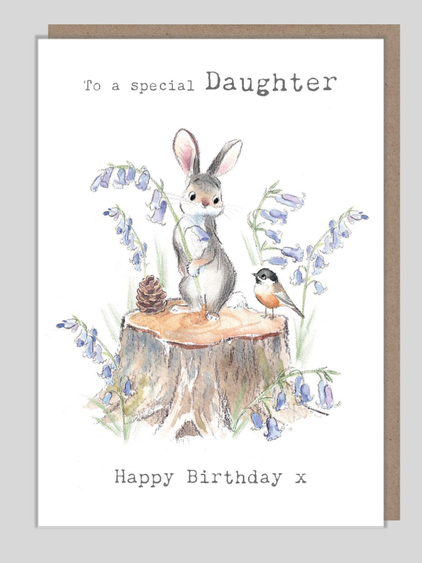 Daughter Tree Stump Birthday Card