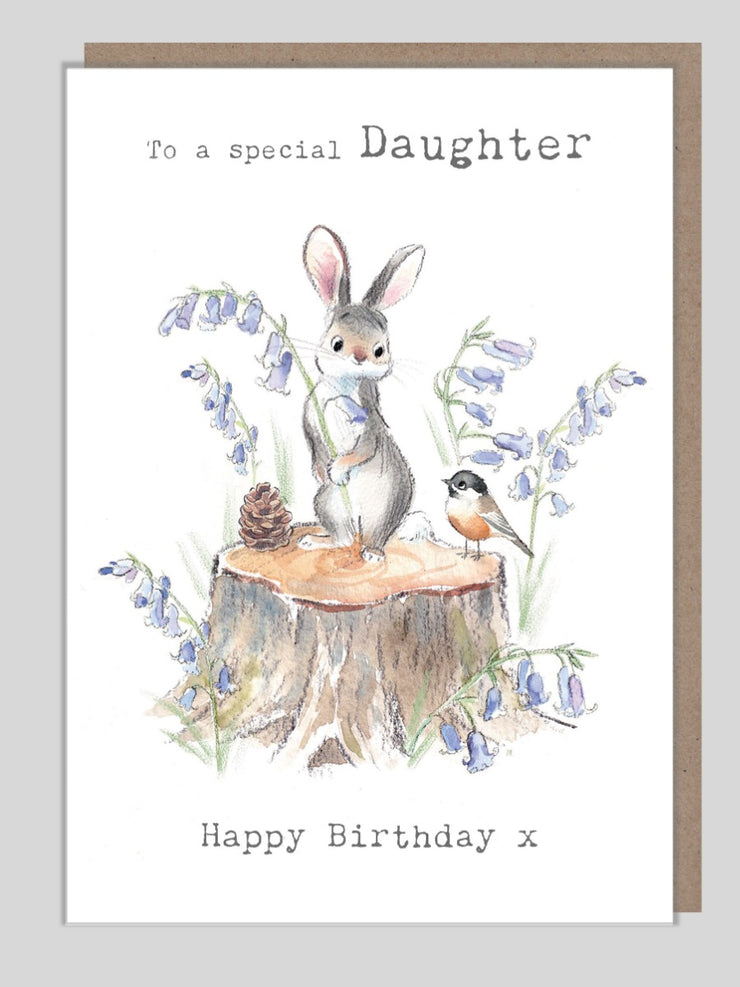 Daughter Tree Stump Birthday Card