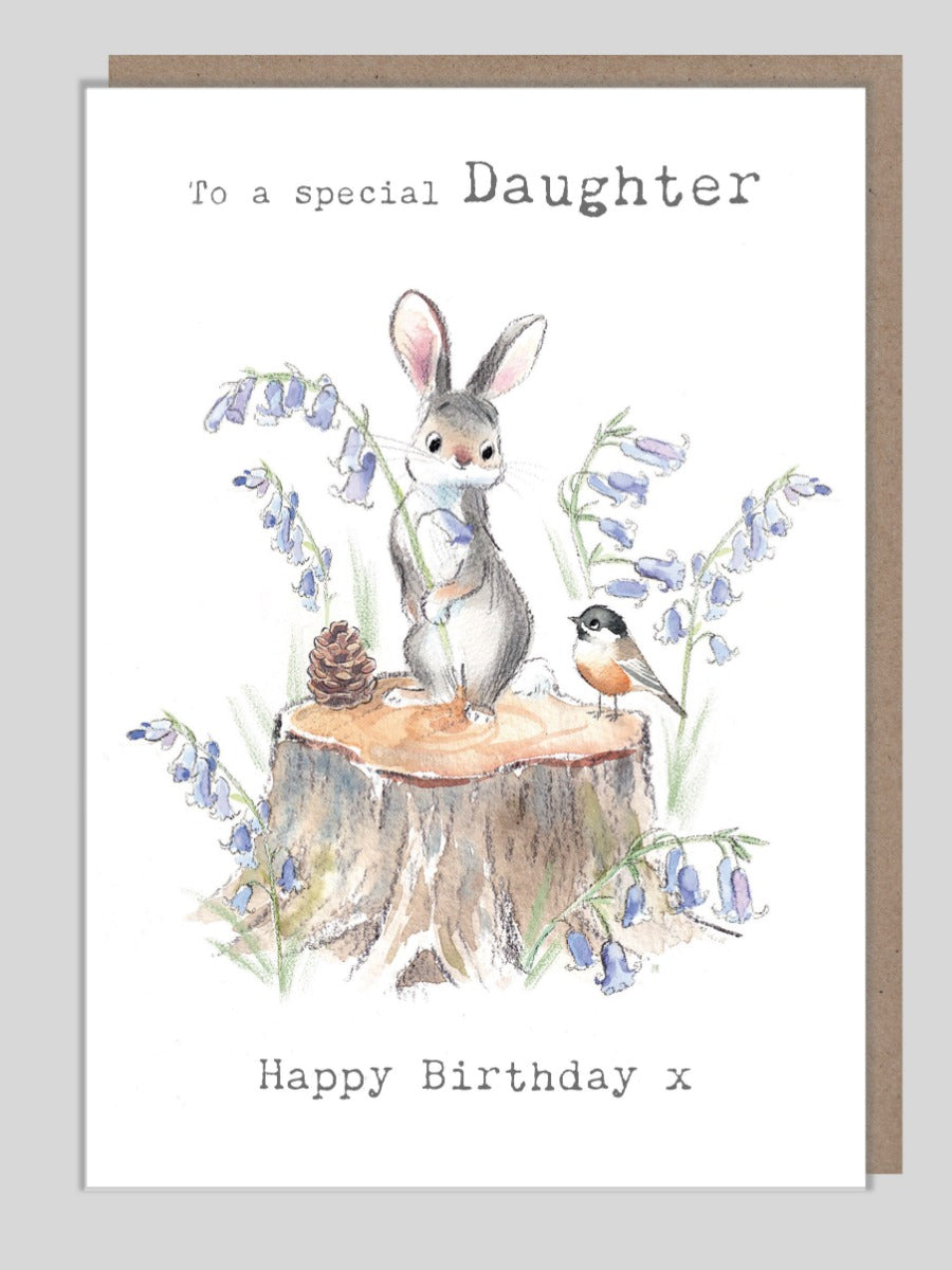 Daughter Tree Stump Birthday Card