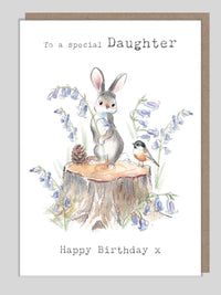 Daughter Tree Stump Birthday Card
