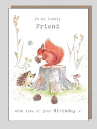 Friend Squirrel Birthday Card